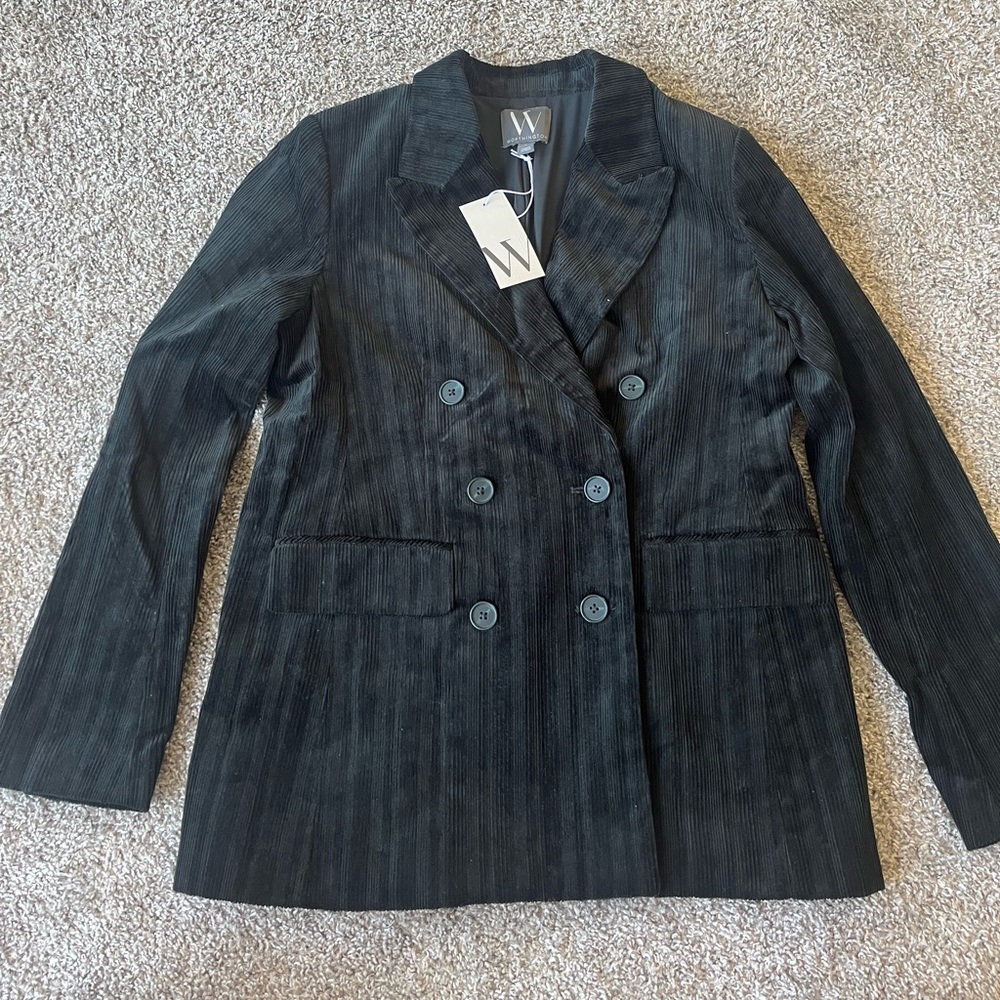 Worthington Black Tailored Blazer Professional Suit Jacket